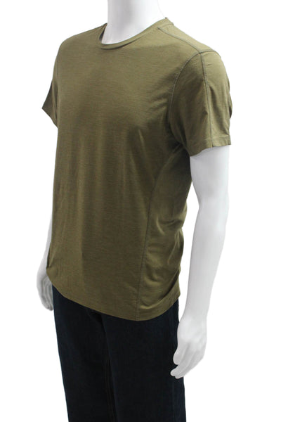 Ten Thousand Mens Army Solid Green T-Shirt Polyester Spandex Size M