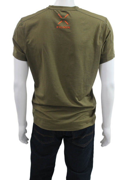 Ten Thousand Mens Army Solid Green T-Shirt Polyester Spandex Size M