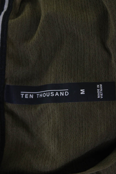 Ten Thousand Mens Army Solid Green T-Shirt Polyester Spandex Size M