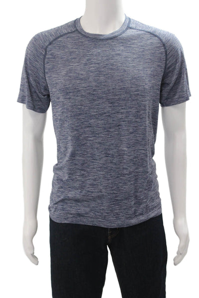 Lululemon Mens Blue Crew Neck Short Sleeve T-Shirt Nylon Blend Size S