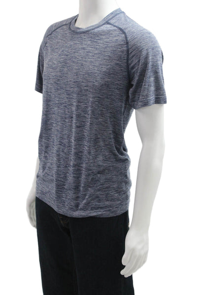 Lululemon Mens Blue Crew Neck Short Sleeve T-Shirt Nylon Blend Size S