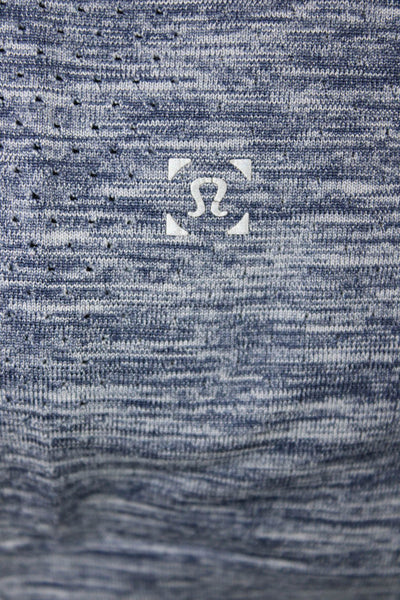 Lululemon Mens Blue Crew Neck Short Sleeve T-Shirt Nylon Blend Size S