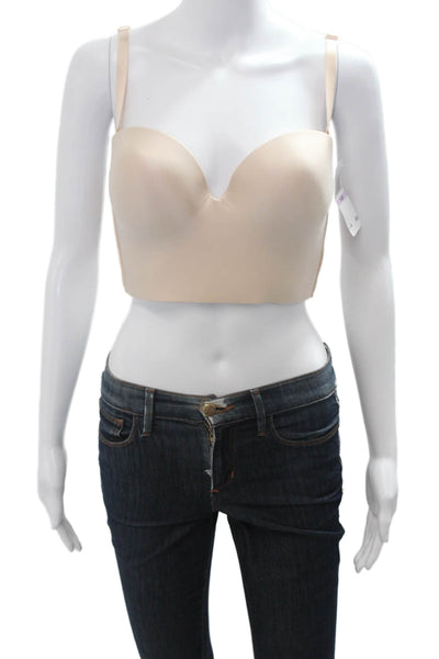 Felina Womens Padded Underwired Bra Beige Size 36 D