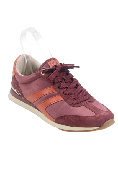 Naturalizer Womens Suede Lorena Sneakers Red Clay Orange Size 8 Medium