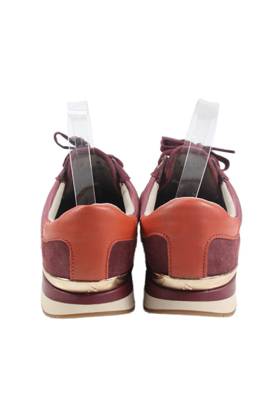 Naturalizer Womens Suede Lorena Sneakers Red Clay Orange Size 8 Medium