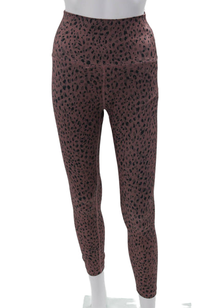 Beyond Yoga Women Ankle Animal Print Leggings Brown Size S