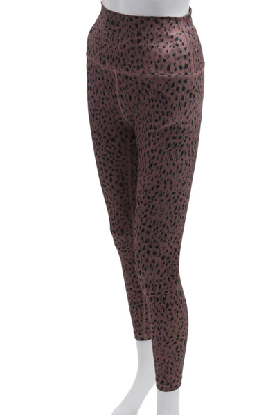 Beyond Yoga Women Ankle Animal Print Leggings Brown Size S