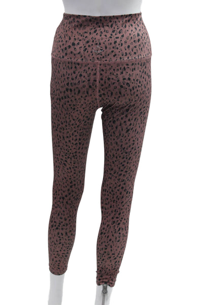 Beyond Yoga Women Ankle Animal Print Leggings Brown Size S