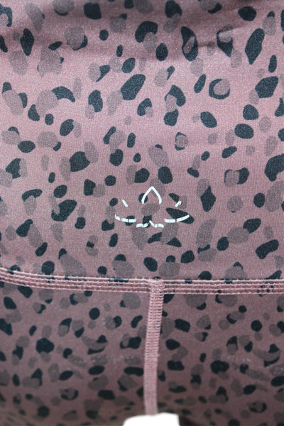 Beyond Yoga Women Ankle Animal Print Leggings Brown Size S
