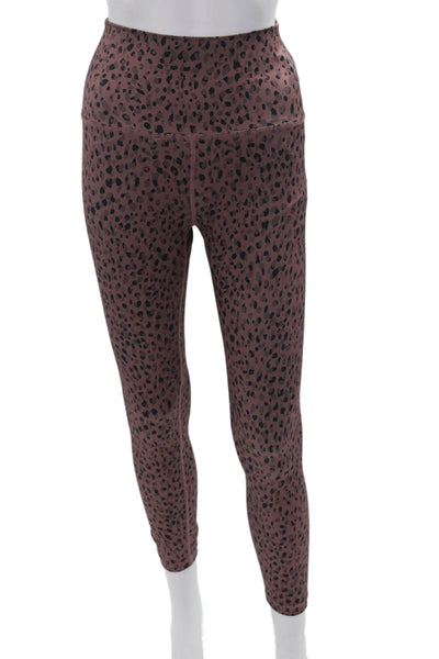 Beyond Yoga Women Ankle Animal Print Leggings Brown Size S