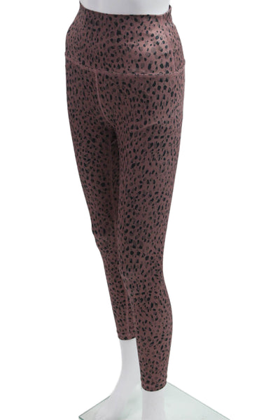 Beyond Yoga Women Ankle Animal Print Leggings Brown Size S