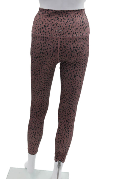 Beyond Yoga Women Ankle Animal Print Leggings Brown Size S