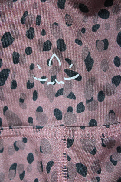 Beyond Yoga Women Ankle Animal Print Leggings Brown Size S