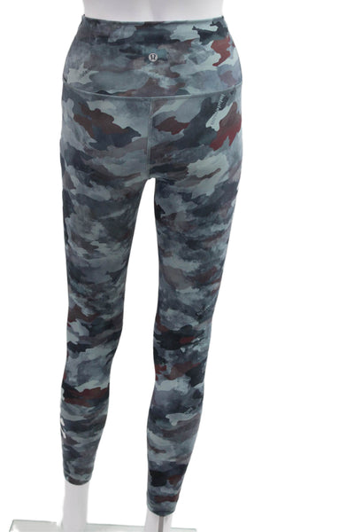 Lululemon Women Ankle Camouflage Dark Gray Leggings Size 4