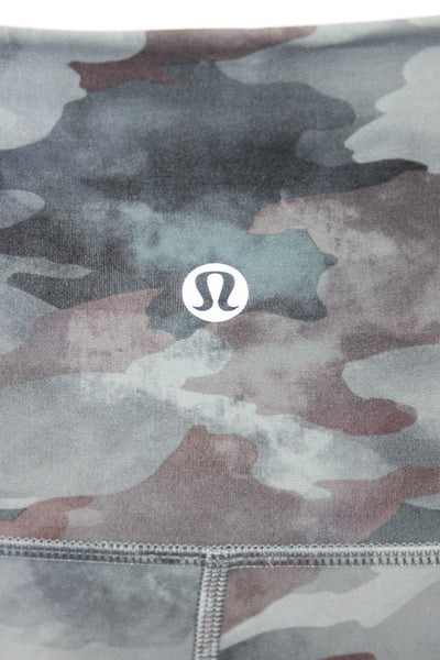 Lululemon Women Ankle Camouflage Dark Gray Leggings Size 4