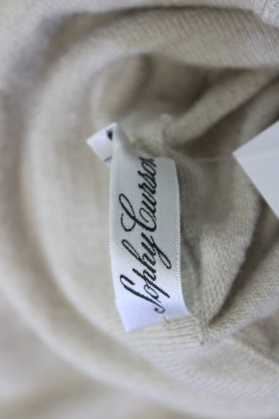 Sophy Curson Women Pullover Sweater Beige Turtleneck Long Sleeve Size L