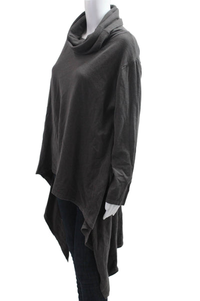 Sophy Curson Women Dark Gray Turtleneck Pullover Long Sleeve Size L
