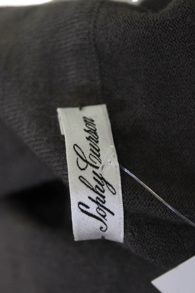 Sophy Curson Women Dark Gray Turtleneck Pullover Long Sleeve Size L