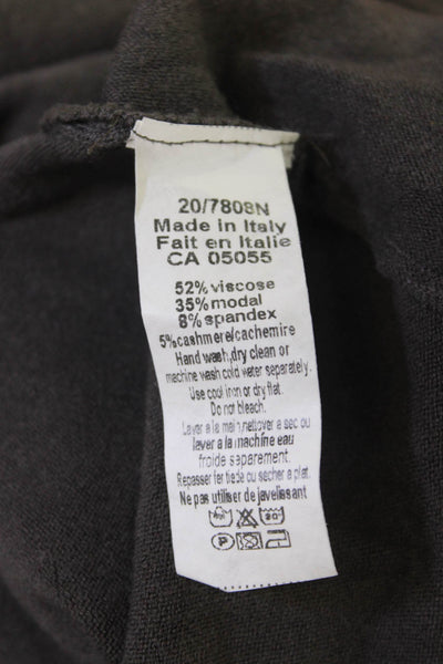Sophy Curson Women Dark Gray Turtleneck Pullover Long Sleeve Size L