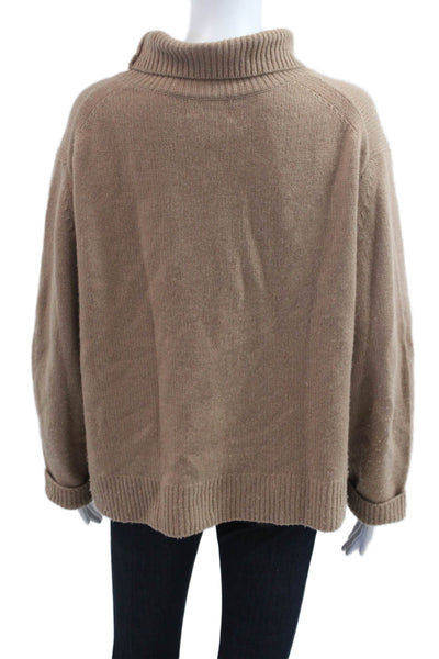 Wilfred Women Pullover Cashmere Turtleneck Sweater Beige Long Sleeve Size L