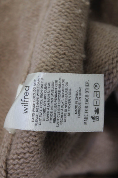 Wilfred Women Pullover Cashmere Turtleneck Sweater Beige Long Sleeve Size L