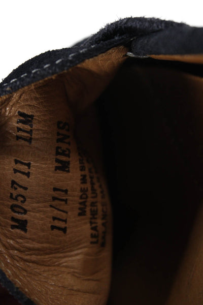 1901 Mens Suede Square Toe Slip On Loafers Navy Size 11