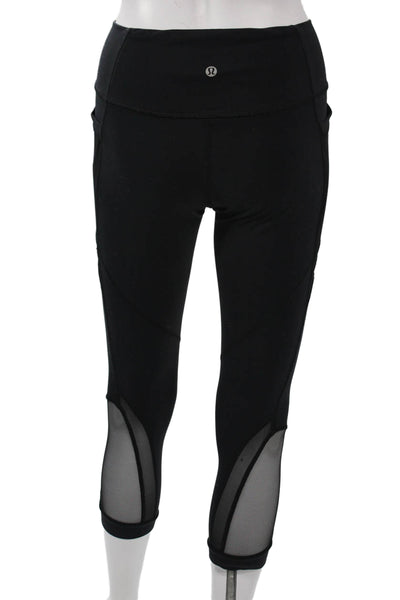 Lululemon Womens Black Nylon Capri Leggings Size 6