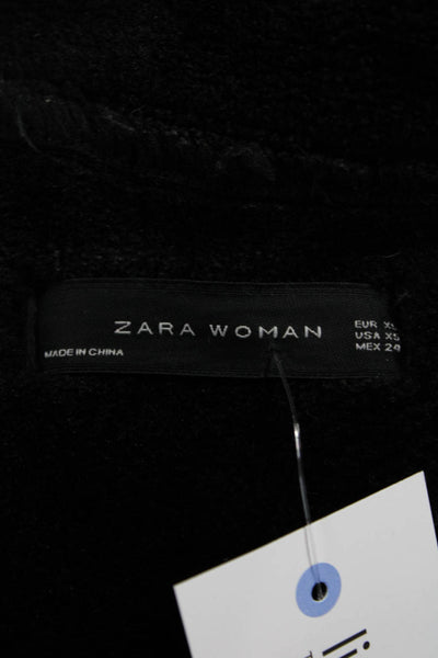 Zara Woman Womens Biker Motorcycle Jacket Black Long Sleeve Size XS