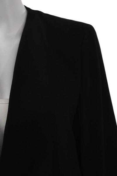 Zara Womens Classic Black Polyester Blazer Long Sleeve Size M