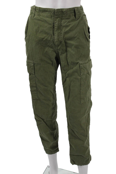 Citizens of Humanity Mens Cropped Cargo Pants Army Green Size 25