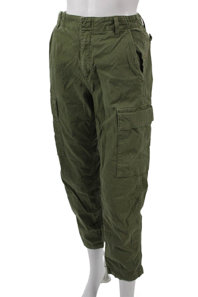 Citizens of Humanity Mens Cropped Cargo Pants Army Green Size 25