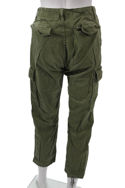 Citizens of Humanity Mens Cropped Cargo Pants Army Green Size 25