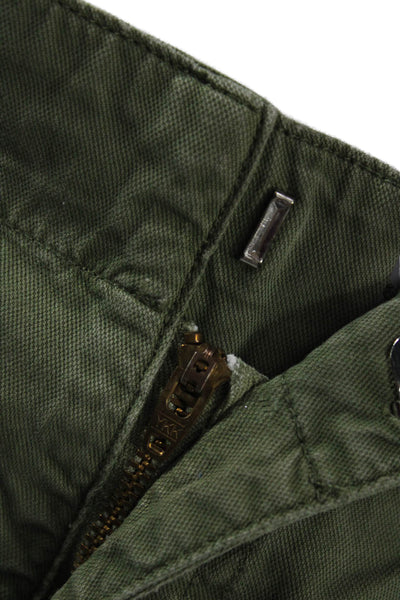 Citizens of Humanity Mens Cropped Cargo Pants Army Green Size 25
