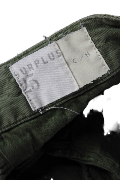 Citizens of Humanity Mens Cropped Cargo Pants Army Green Size 25