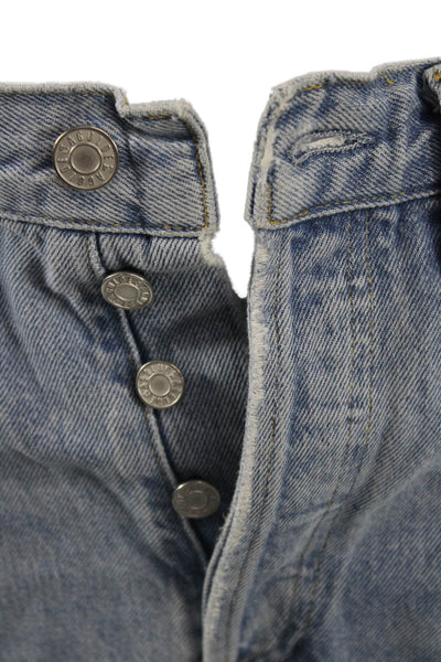 Agolde Womens Straight Light Blue High Rise 100% Organic Cotton Jeans Size 25