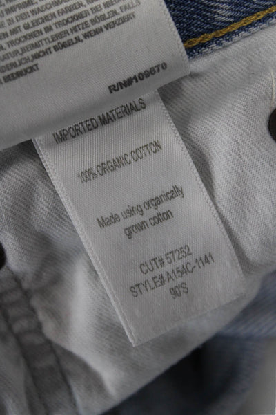 Agolde Womens Straight Light Blue High Rise 100% Organic Cotton Jeans Size 25