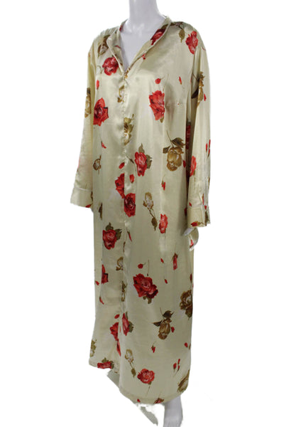 Natori Womens Dresses Long Sleeve Floral Maxi Dress Polyester Blend Size 2X