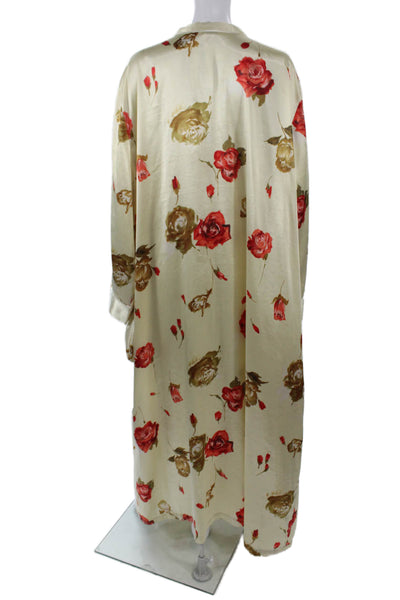 Natori Womens Dresses Long Sleeve Floral Maxi Dress Polyester Blend Size 2X