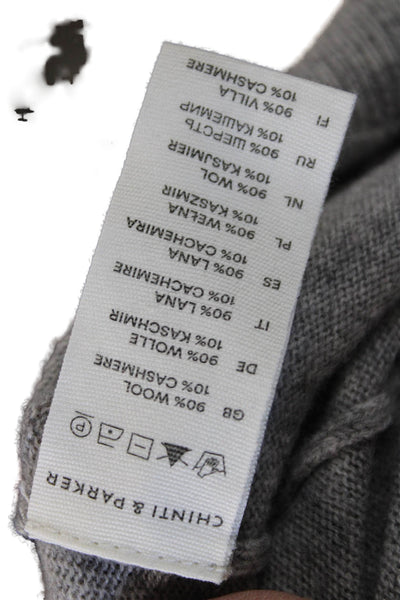 Chinti & Parker Women Gray Cashmere Turtleneck Pullover Long Sleeve Size XS