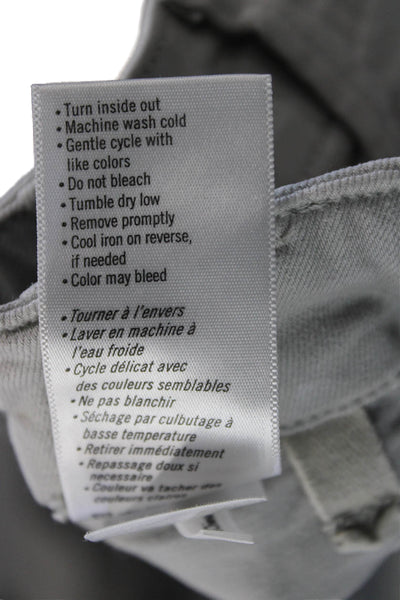 Paige Womens Ankle Cropped Jogger Pants Gray Mid Rise Size 24