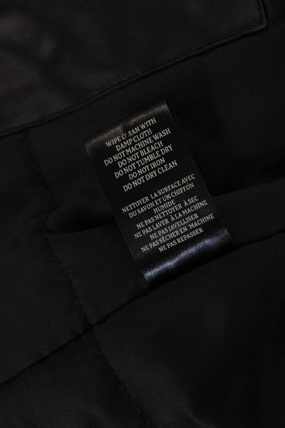 BLANKNYC Womens Bomber Jacket Black Biker High Neck Zip Long Sleeve Size S