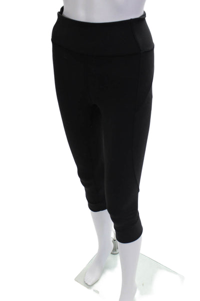 Lululemon Women Black Capri Leggings Nylon Sports Size 6