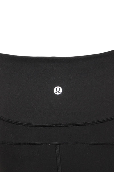 Lululemon Women Black Capri Leggings Nylon Sports Size 6