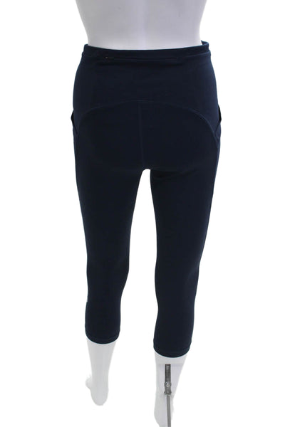 Lululemon Women Nylon Dark Blue Capri Leggings Zip Size 4