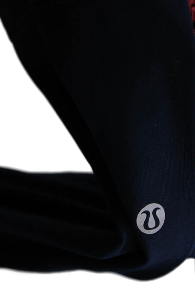 Lululemon Women Nylon Dark Blue Capri Leggings Zip Size 4