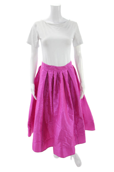 Free People Womens Pink Pleated A-Line Skirt Size XS