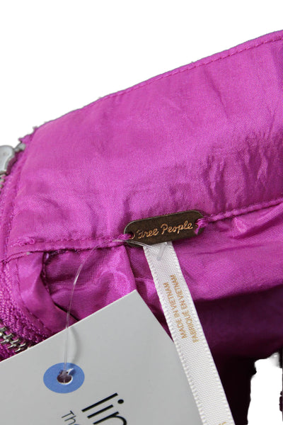Free People Womens Pink Pleated A-Line Skirt Size XS