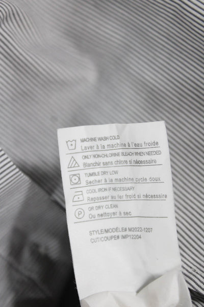 Vince Mens Button-Down Long Sleeve Gray Striped Cotton Collared Shirt Size XL