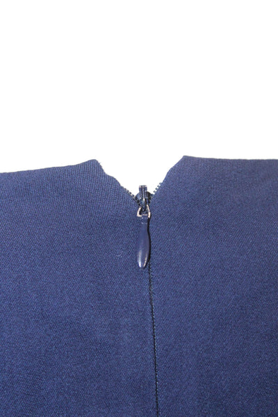 Stella McCartney Womens Shift Dress Dark Blue 3/4 Sleeve Knee Length Size L