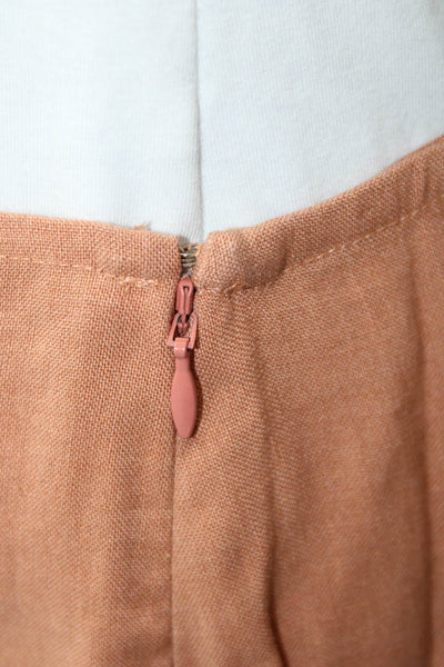 Jacquemus Womens Wrap Skirt Brown Hemp Virgin Wool Knee Length Size 28